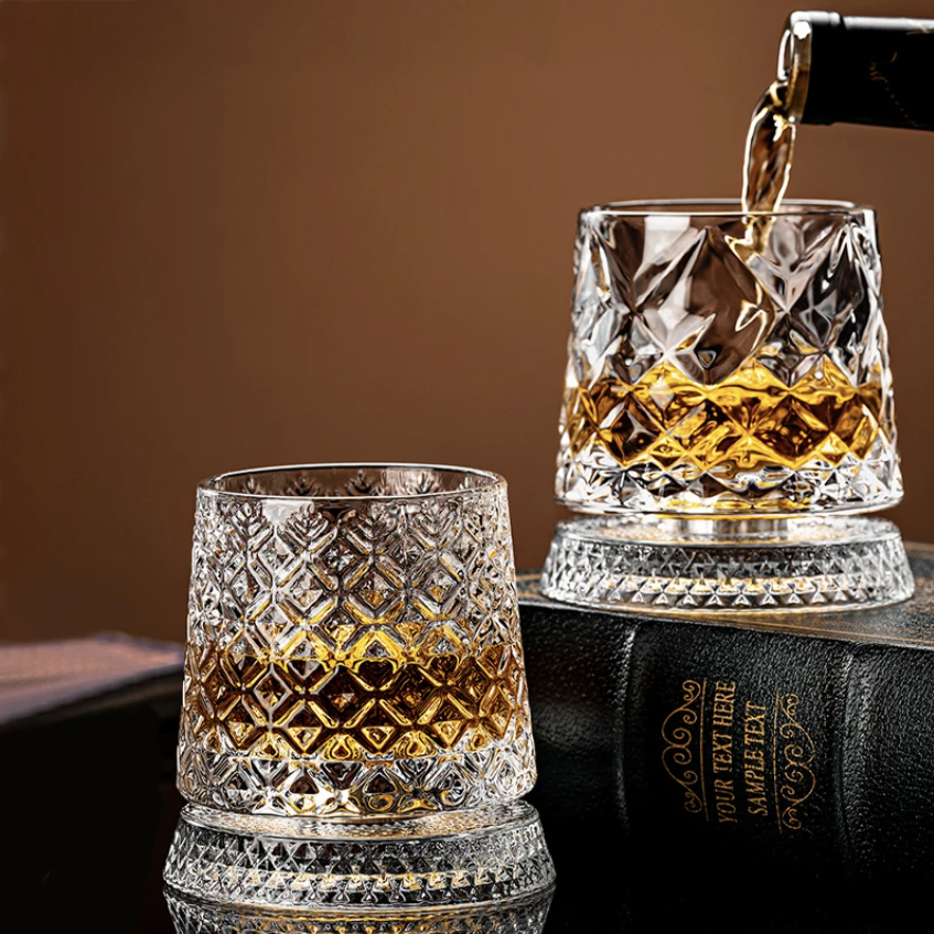 Spinning Whiskey Glass