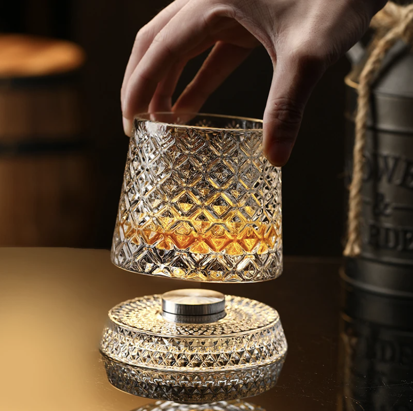 Spinning Whiskey Glass