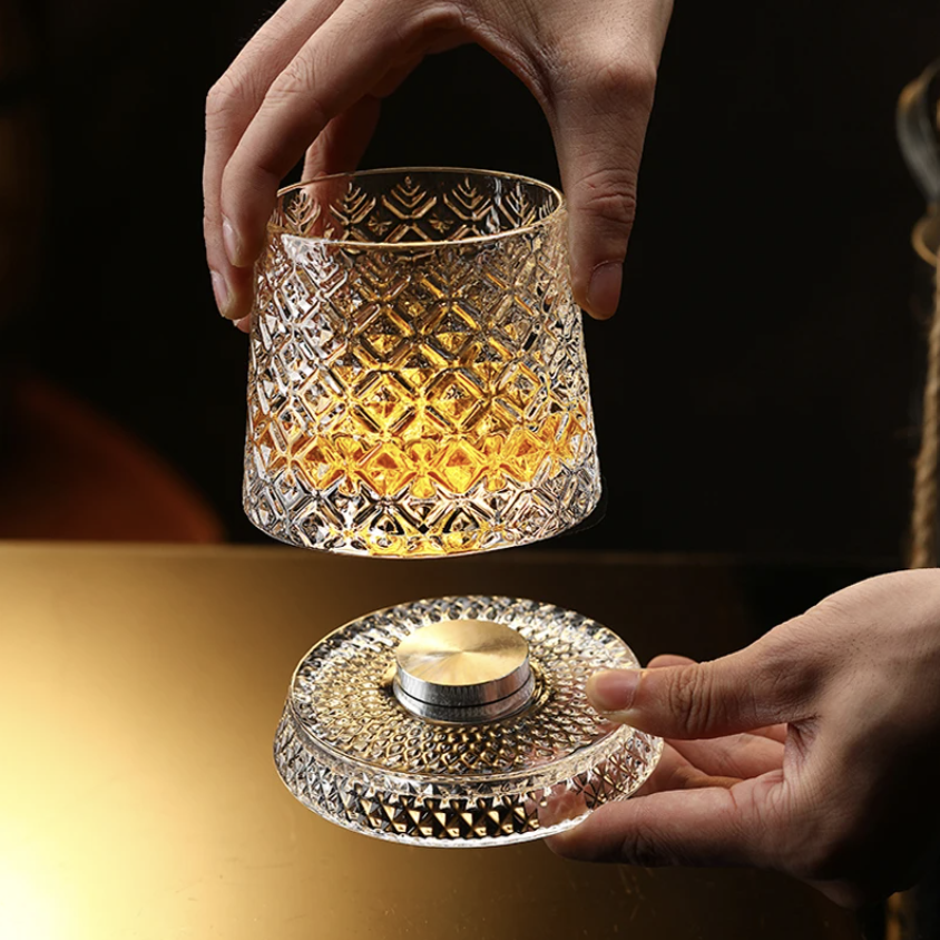 Spinning Whiskey Glass